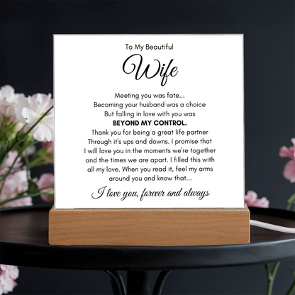 To My Wife Fate – Acrylic Square