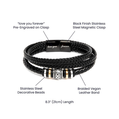Never Forget Love You Forever (To My Grandson) – Bracelet
