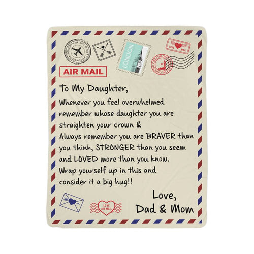To My Daughter Loved (From Dad & Mom) – Sherpa Fleece Blanket